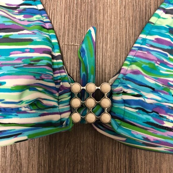 NWT Mossimo Bathing Suit Bikini Women's Size Small Halter Top Size Medium Bottom - Picture 7 of 14